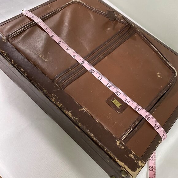 Vintage LAND Leather Briefcase 4” wide with brass combination locks - Picture 15 of 16